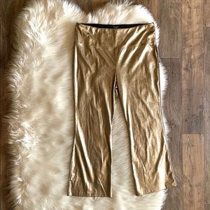 Athena Marie Gold Metallic Wide Leg Pants
